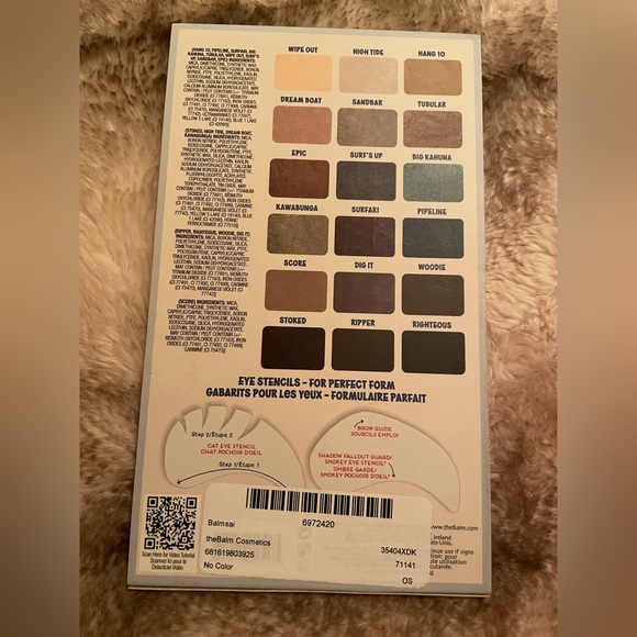 The Balm Balmsai Eyeshadow Palette and eyebrow stencil kit New in Box - Picture 2 of 7